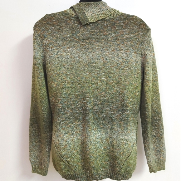 3 for $25- Dressbarn Graduated Green Soft Sweater, Size Large Petite - Picture 4 of 14